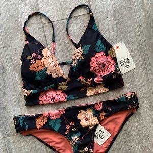 BILLABONG - CAMI DARK FLORAL BIKINI SET